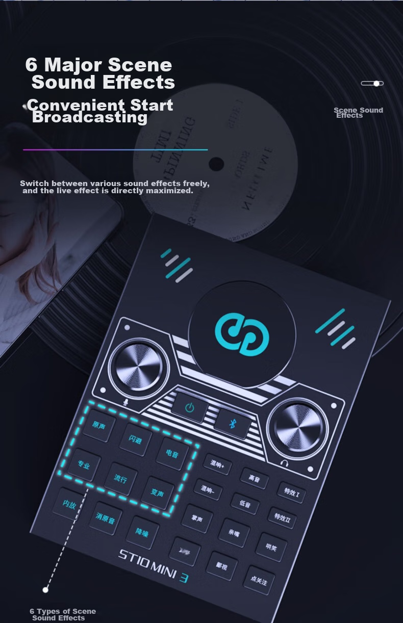 Seeknature ST10mini Sound Card Kit for Mobile Phone Live Streaming, Computer, Douyin, Kuaishou, Singing, Karaoke Recording, Live Streaming Equipment Complete Set with Condenser Microphone, All-Purpose Influencer Tool Microphone 11