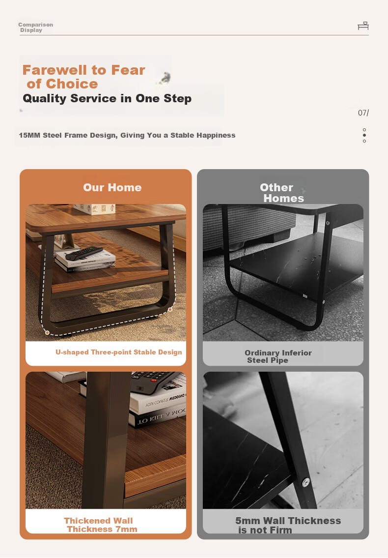 Yimo Coffee Table, Small Apartment Living Room Table, Simple Rental Apartment Small Table, Creative Square Sofa Home Tea Table 8