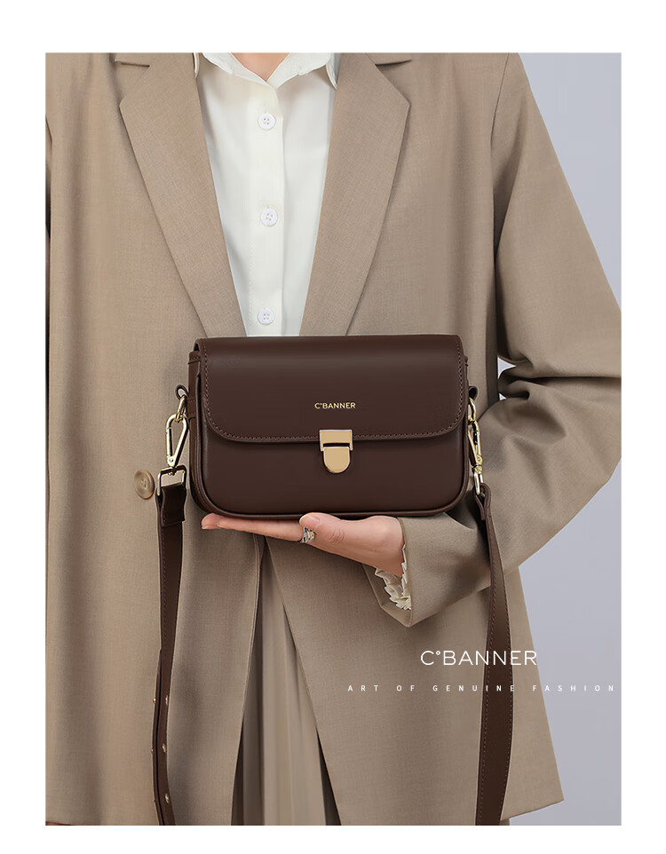 C.BANNER Leather Handbag, Women's Crossbody Bag, Shoulder Bag, Small Satchel for Women, Brand Birthday Mother's Day Gift, Practical Present for Mom 3