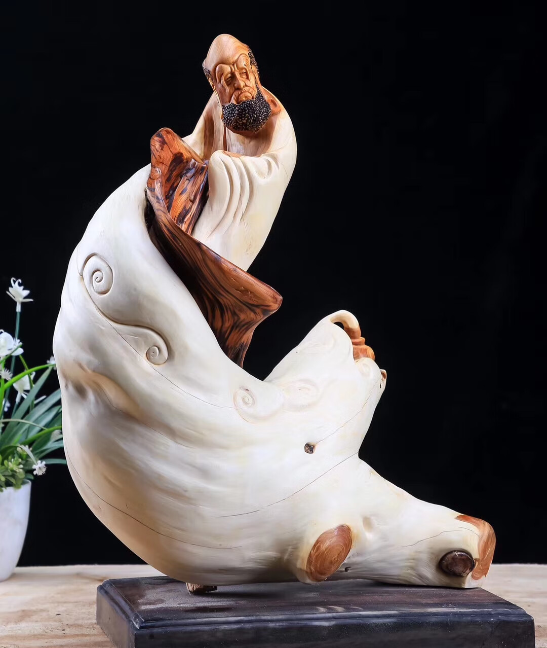 崖柏根雕摆件达摩禅意客厅玄关家居装饰招财风水摆件店铺开业工艺礼品