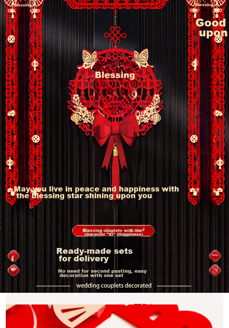 Jiashigao, Housewarming Couplets, Magnetic New Home Decoration, New House Moving In Door Stickers, Housewarming Celebration Decorations 6