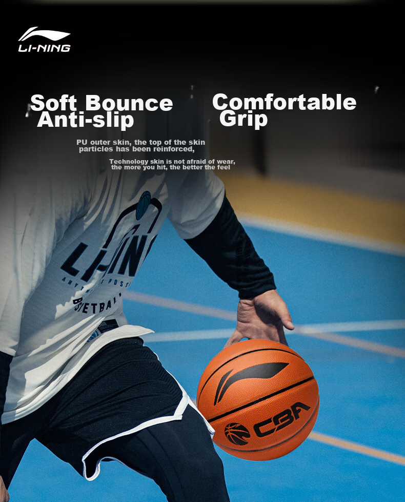 Li-Ning CBA Professional League Indoor And Outdoor Training Competition Size 6 Basketball, Women's Basketball LBQK576-1 3