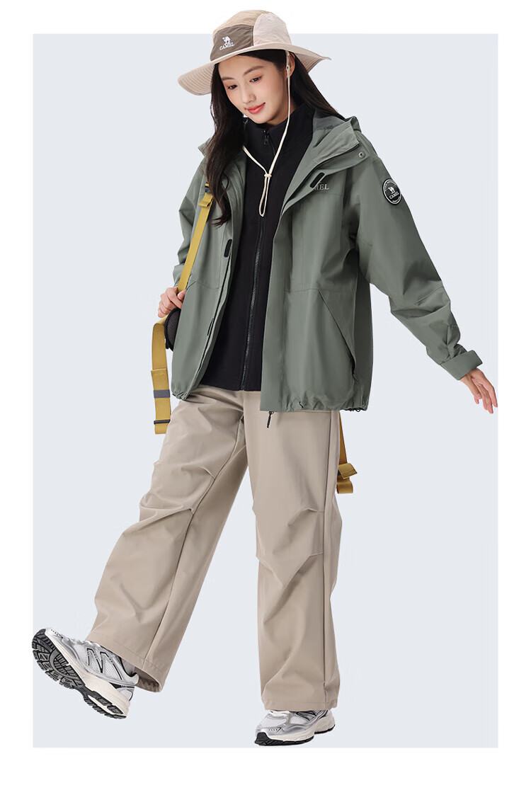 Camel [Wang Junkai Edition] Outdoor 3-in-1 Waterproof Mountaineering Jacket Unisex New Arrival 29