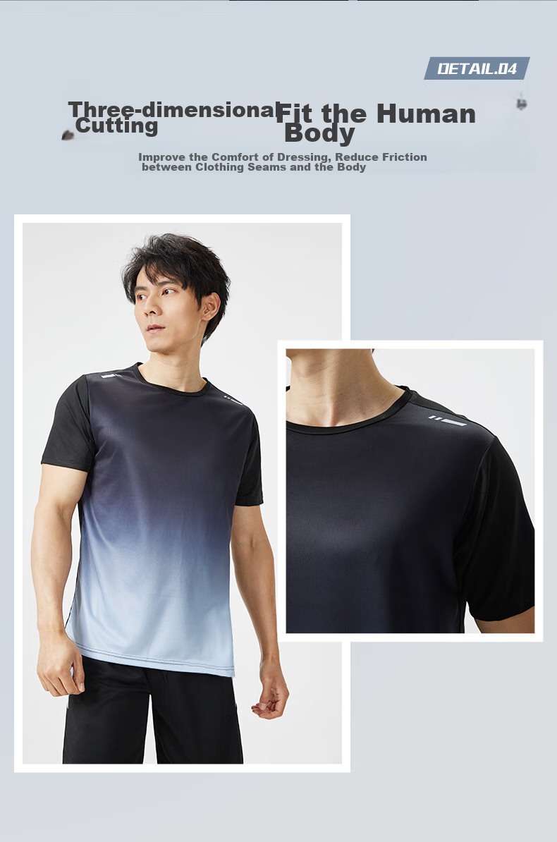 VICTORIATOURIST Sports Set for Men And Women, Indoor Fitness Wear, Quick-Dry Short-Sleeve T-Shirt, Badminton And Basketball Training Shorts, Running Gear 6