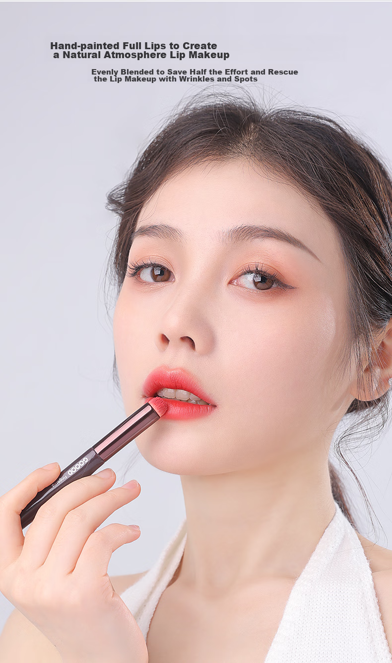Goood Mini Mallet Blending Lip Brush, Lipstick Brush, Round Concealer Brush (2-Piece Set), Cangzhou Makeup Brushes 3