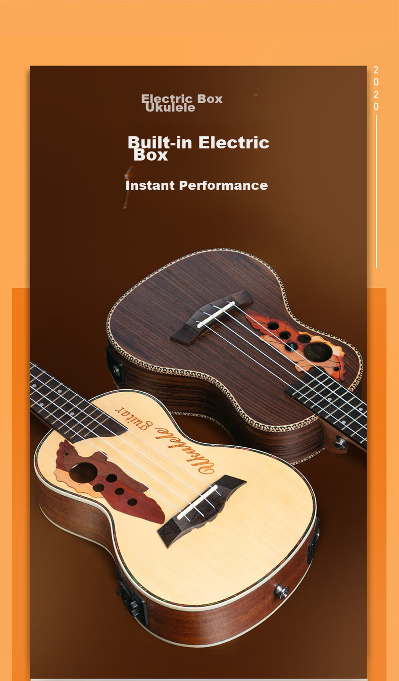 Minsine Spruce Single Board Ukulele, 23-Inch, Beginner's Entry-Level Practice Guitar for Children And Adults 1