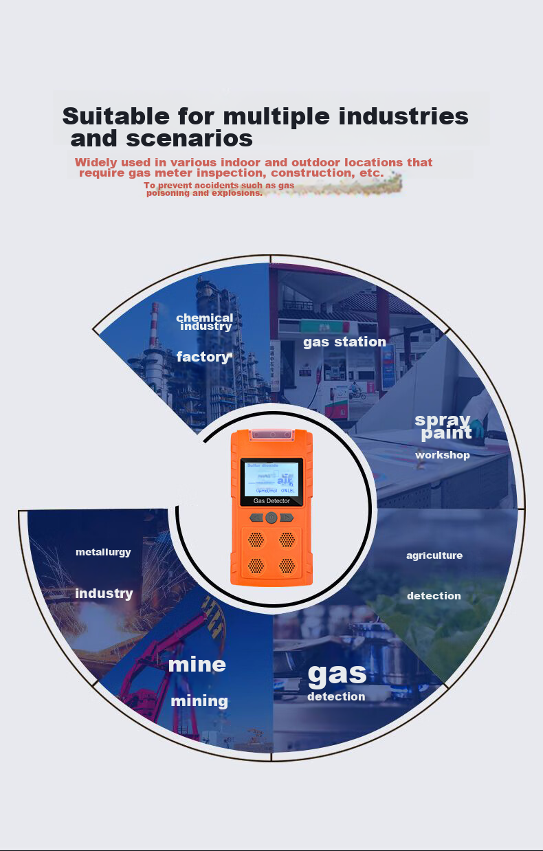 Beihai Pump-Suction Four-In Gas Detector, Combustible Gas Oxygen CO Hydrogen Sulfide, Confined Space Alarm PLT300-4 4