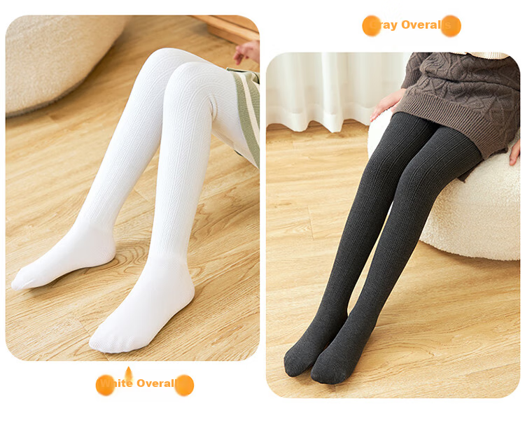 LangSha Children's Tights with Fleece Lining, Girls' Leggings, Thick Fleece Striped Non-Slip, Autumn And Winter Wear, Girls' Baby Children's Socks 9
