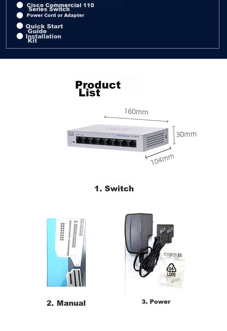 CISCO Switch, 16-Port Gigabit Switch, CBS110-16T Gigabit Ethernet Switch 9