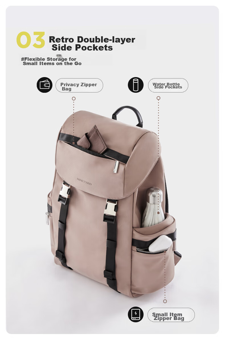 90Fen Casual Sports Backpack, Retro Large Capacity Travel Fitness Lightweight Backpack for Men And Women, Black 7