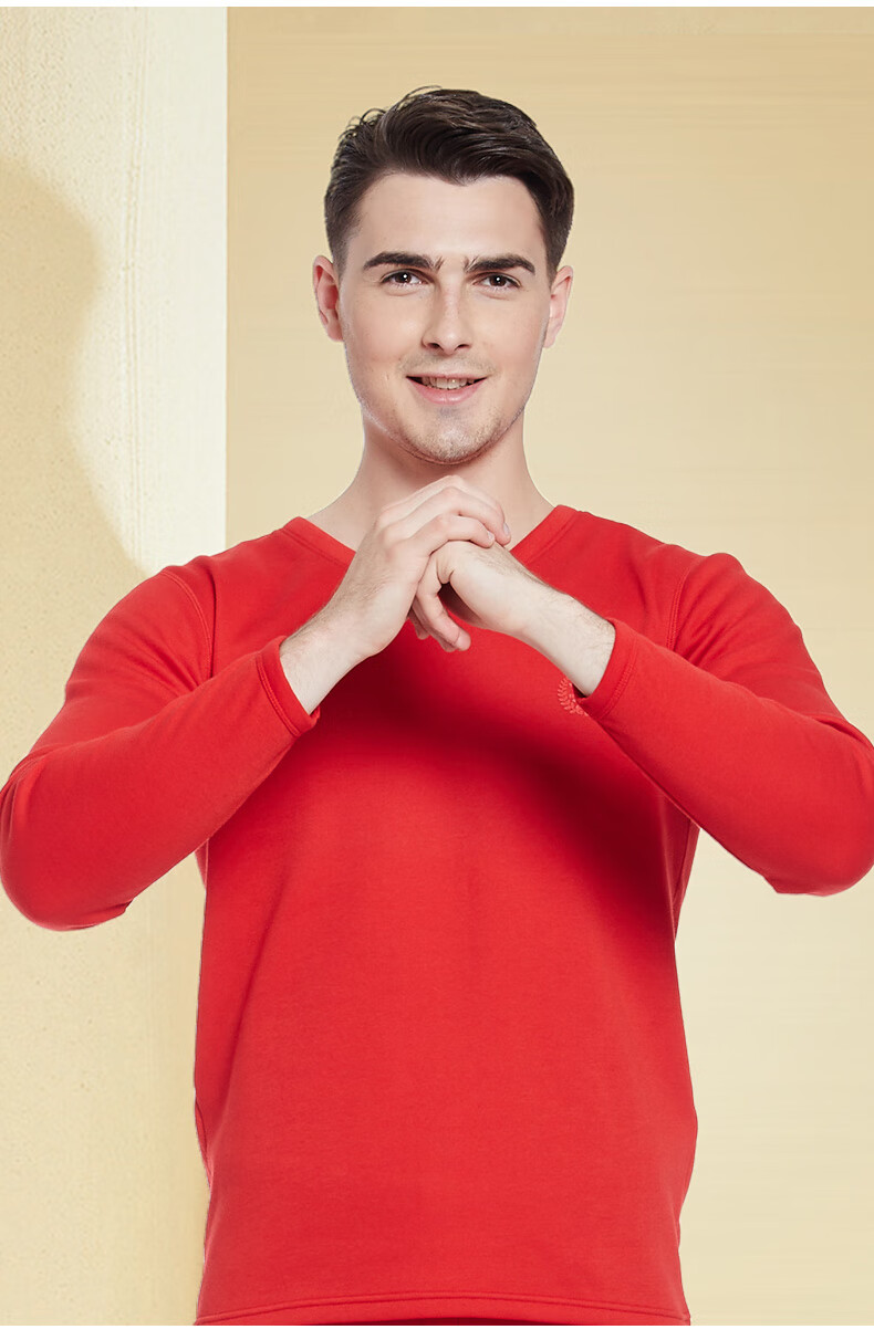 SEPTWOLVES [Double Warmth] Thermal Underwear for Men, Autumn And Winter Fleece-Lined Thick Undershirt, Invisible V-Neck Fashion Base Layer Top 28