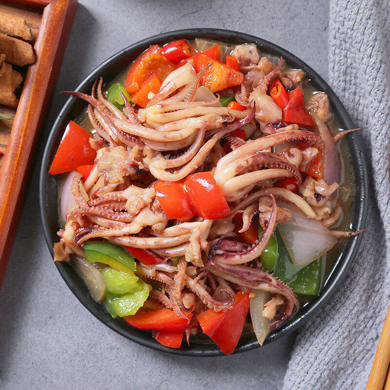 初鲜冷冻深海鱿鱼须300g 鱿鱼爪 铁板鱿鱼 火锅烧烤食材 海鲜水产送礼