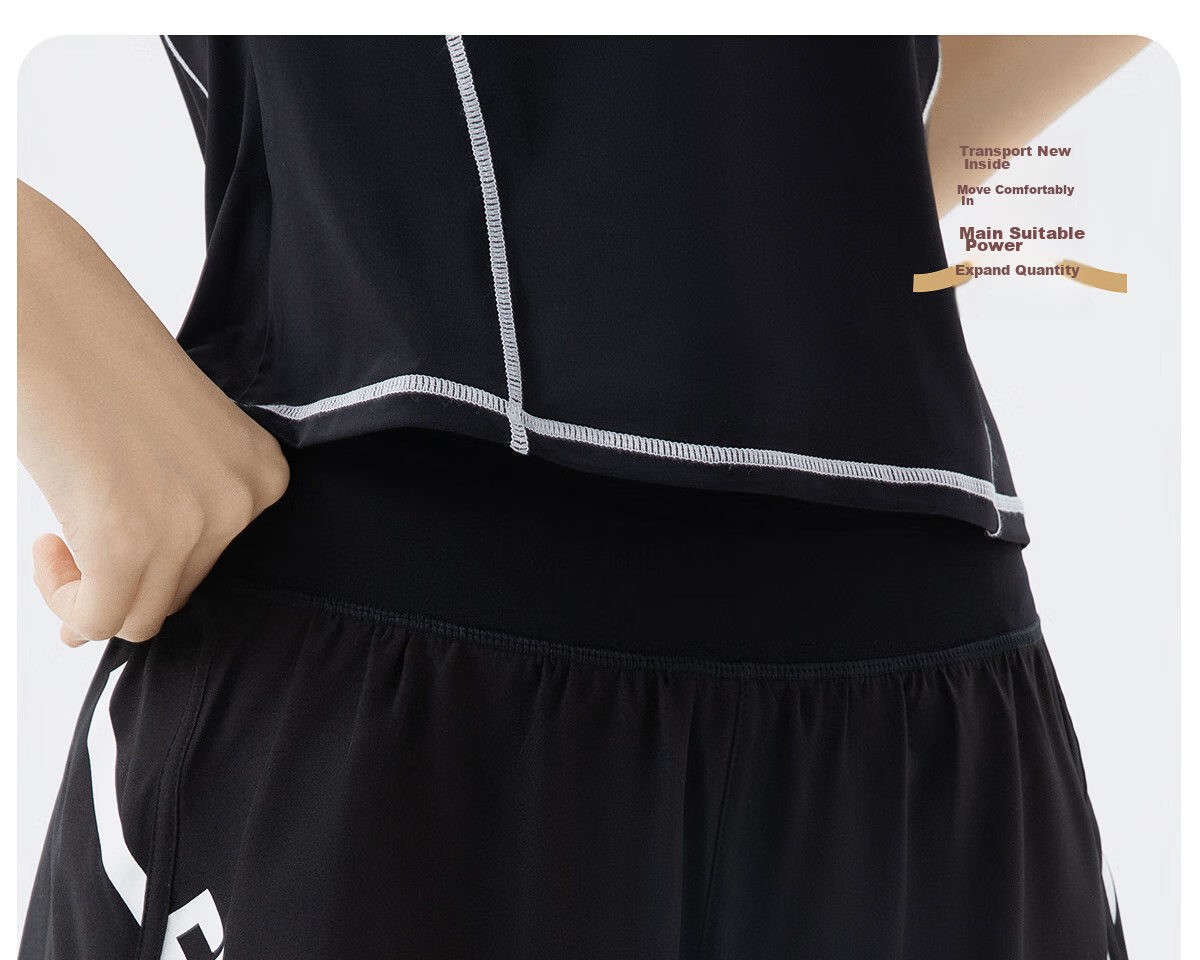 361° Women's Sports Fitness Yoga Shorts, Summer Lightweight, Faux Two-Piece Design, Breathable Outdoor Cycling Running Shorts 24