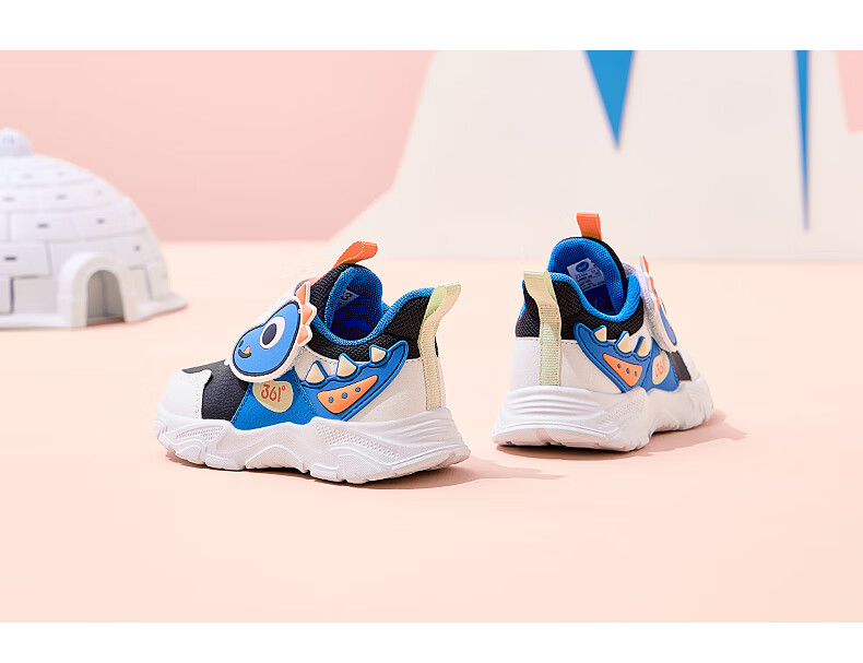 361° Children's Shoes, Toddler Walking Shoes for Spring, Boys And Girls Aged 1-3, Cartoon Baby Shoes, Black, Size 23 26