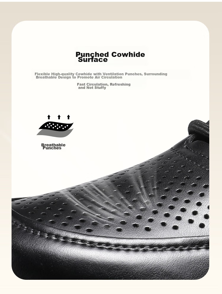 CARTELO Genuine Leather Men's Shoes, Business Casual Sports New Style for Autumn And Winter, Soft Thick-Soled Versatile Commuter Work High-End Black 22