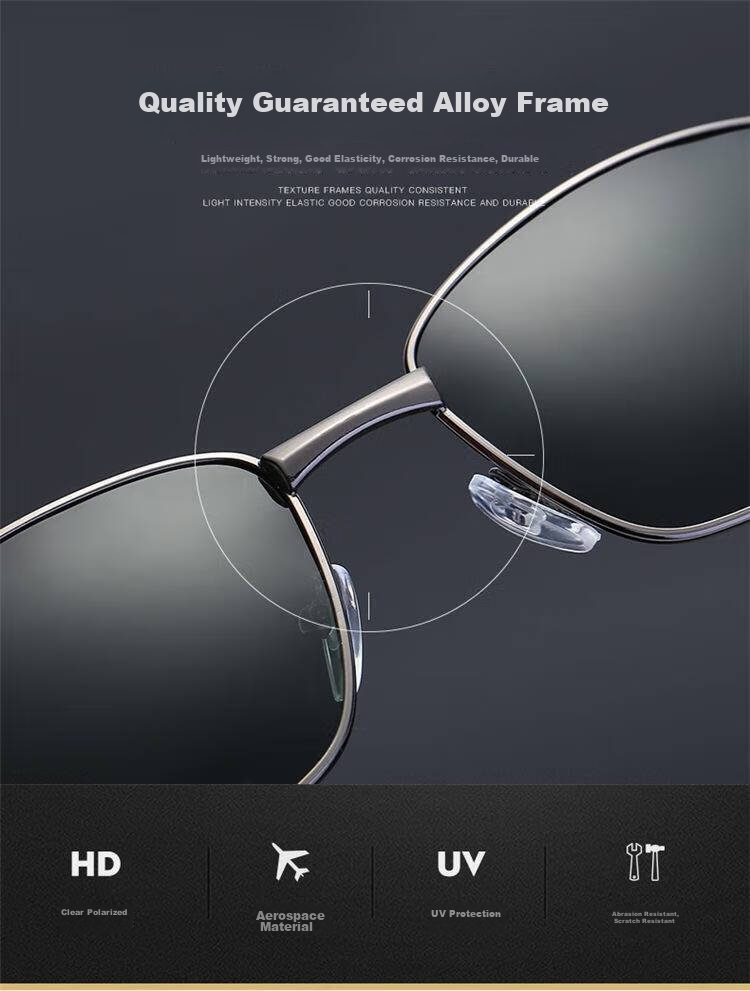 Boshide Driving Glasses, Sunglasses, Day And Night Photochromic Polarized Sunglasses, Color-Changing Day And Night Use 3