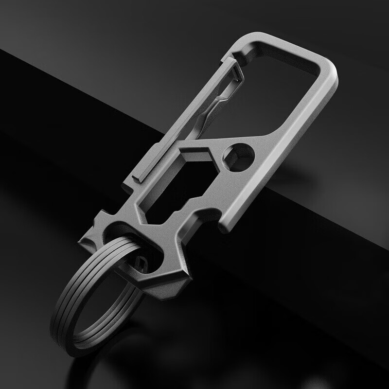 Laiben Titanium Alloy Keychain for Men, Waist-Hanging Personalized Creative EDC Multifunctional Car Key Ring, Creative Gift