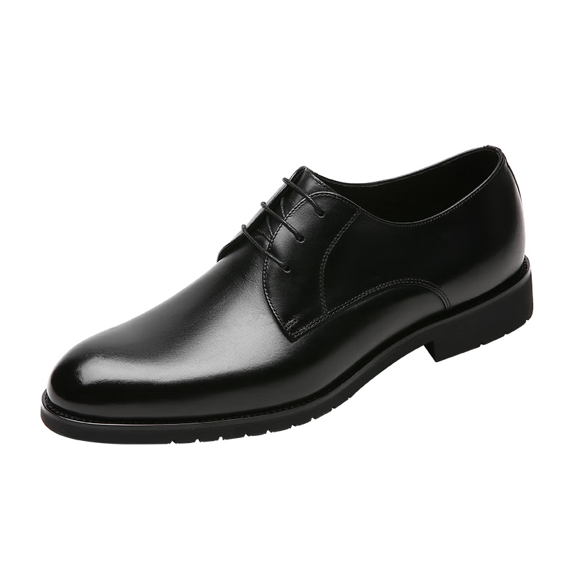 Goldlion Men's Shoes, Business Formal Wear, Wedding Shoes, Comfortable Derby Leather Shoes, 50274043201A, Black, Size 38