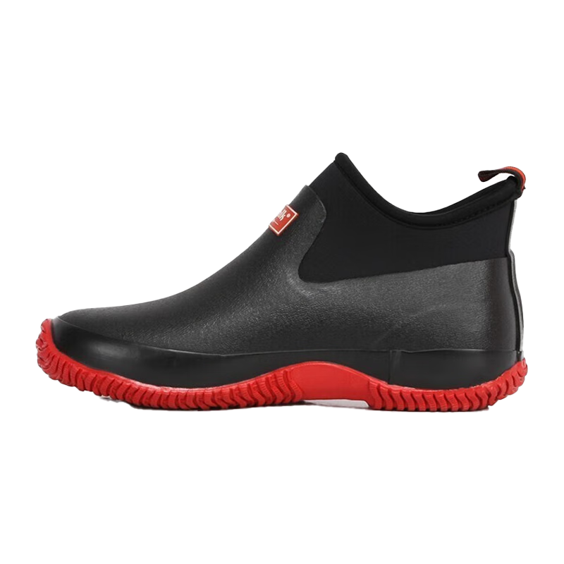 Jolly Walk Rain Boots, Waterproof Shoes, Men's And Women's Rubber Boots, Fashionable Rain Boots, Work Boots, JW218, Red And Black, Size 39
