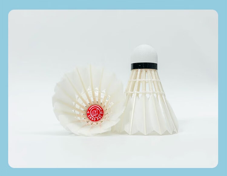 CHAO PAI Badminton Shuttlecocks, Professional Competition, Three-Piece Design, Cork, Durable And Stable, 6-Pack, Speed 77 10