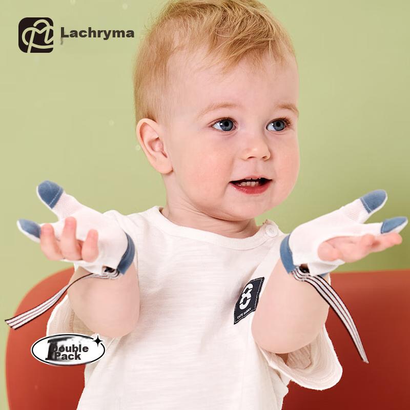 LAXIALIYA Baby Anti-Thumb Sucking Device, Toddler Anti-Biting Gloves, Infant Anti-Sucking Finger, Children's Anti-Thumbsucking Aid for Summer