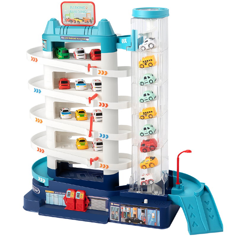 Tangmi TEMI Car Building Children's Toy Adventure Game with Automatic Electric Elevator, Birthday And Holiday Gift