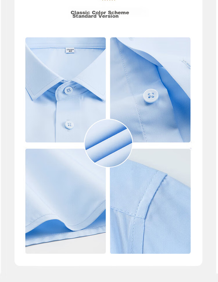 Nanjiren Men's Short-Sleeve Shirt, Summer Solid Color, Business Casual Shirt, Comfortable Breathable Short-Sleeve White Shirt for Men, White Dress Shirt 9