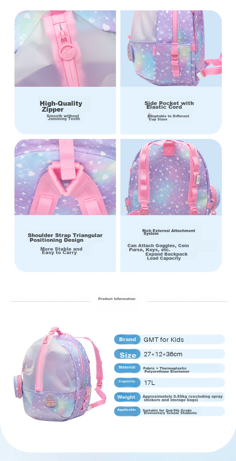 Gmt for Kids Children's Swim Bag, Elementary School Student Dry-Wet Separation Waterproof Backpack, Beach Pool Travel Shoulder Bag, Unicorn Design for Girls 8