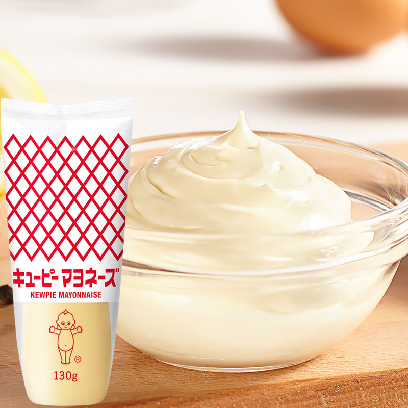 丘比蛋黄酱 日本进口 挤压瓶美乃滋 蔬菜水果沙拉酱寿司色拉酱130g