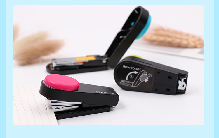 MAX Meikesi HD-10XS Compact Portable Stapler, Student Office Lightweight Portable Handheld Binding with Staple Remover, Compatible with #10 Staples, Gree 2