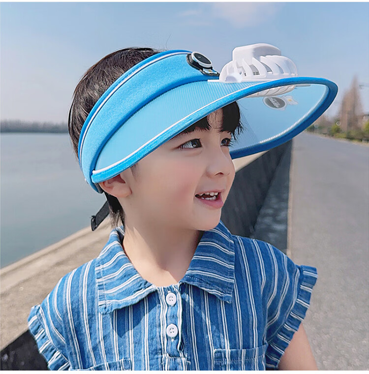GLO-STORY Solar Fan Hat, Children's Sun Protection Cap, Outdoor Beach UV-Resistant Sun Hat 13