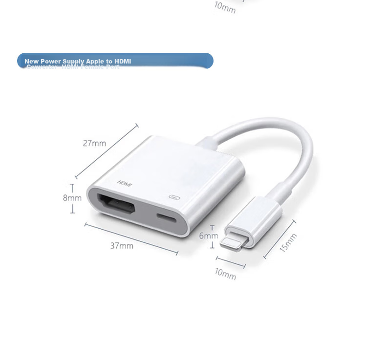 Bkayp Lightning to HDMI Adapter for Apple Phones, High-Definition Screen Mirroring Converter for IPhone 14/13/iPad, TV Projector Screen Mirroring, Online Class Video Streaming 16