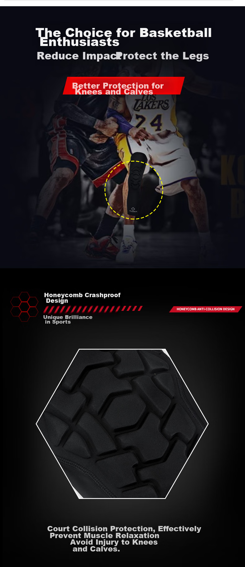 RIGORER Knee Brace for Sports Patella Meniscus Support Fixed Honeycomb Protector for Running, Basketball, Sports Impact Protection Gear for Me 3