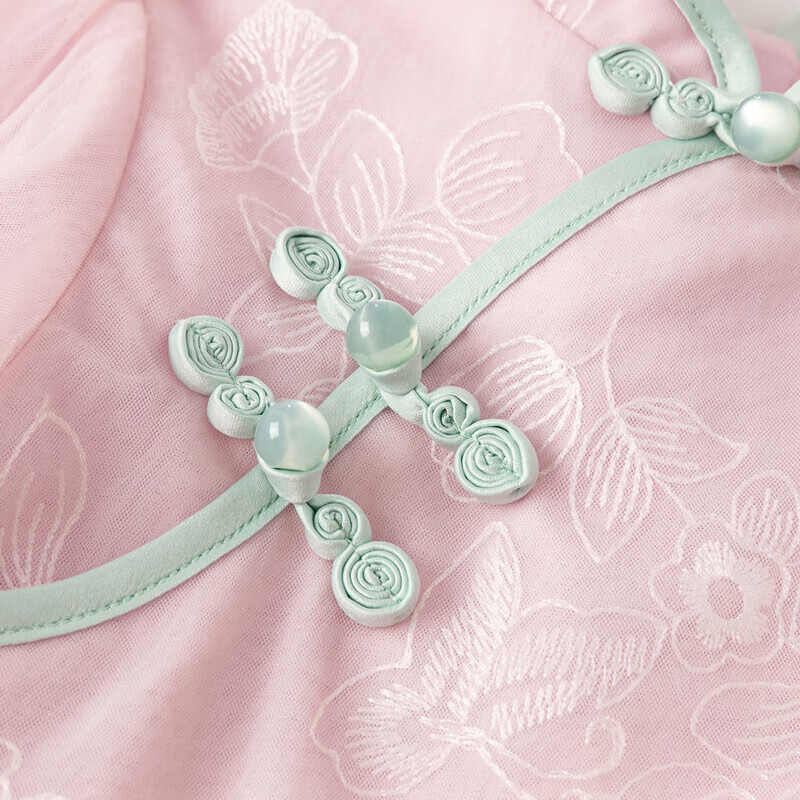 DAVE & BELLA Children's Dress, Spring And Autumn Hanfu, Girls' Chinese Style Tulle Princess Dress, Baby Skirt