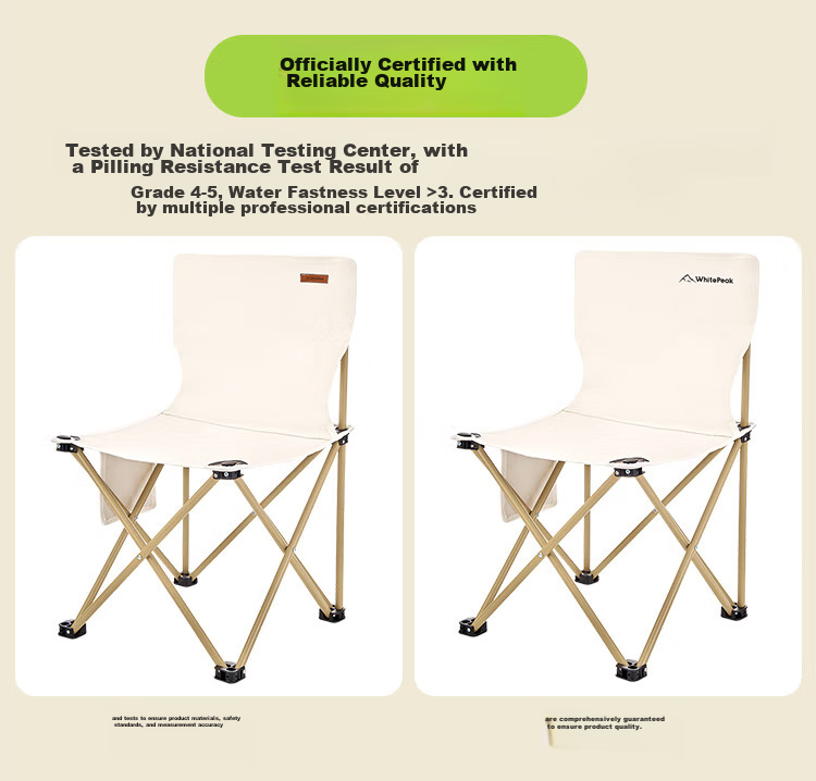 WhitePeak Outdoor Folding Table And Chairs Set with Egg Roll Table And Moon Chairs, Portable Stool Set for Patio Picnic And Street Vending 8