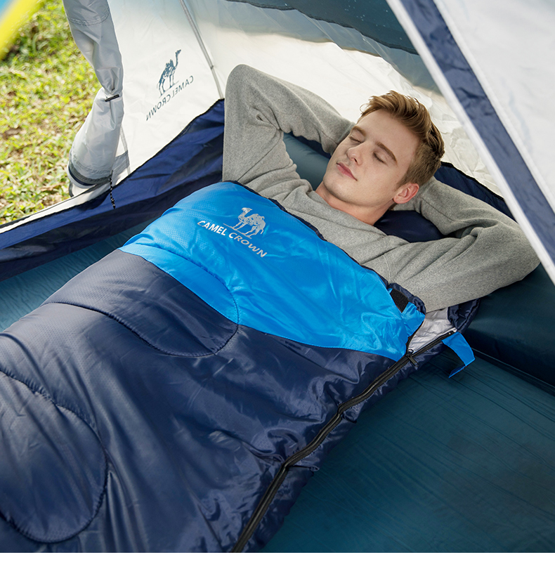 CAMEL Outdoor Sleeping Bag for Adults, Men's Camping Four-Season Winter Cotton Thick Warm Cold-Proof Dirt-Resistant Sleeping Bag Left 12