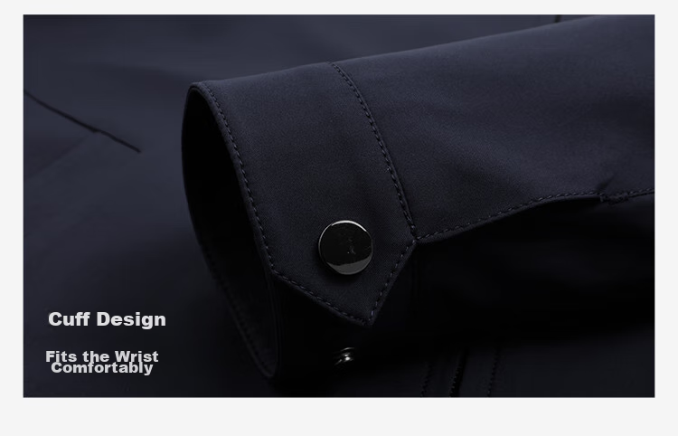 Hodo Jacket for Men, Turn-Down Collar, Comfortable Solid Color, Short Administrative Style, Cadre Style Office Style Coat for Men, B5 Navy Blue, Size 170 27