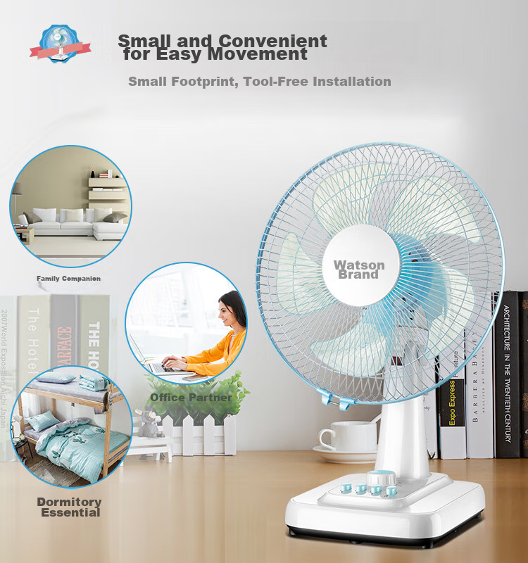 Wahson Electric Fan/Desk Fan/Low Noise Fan/High Air Volume Household Fan/Air Conditioner Companion AC Fixed Frequency Fan WS-A1201A 7
