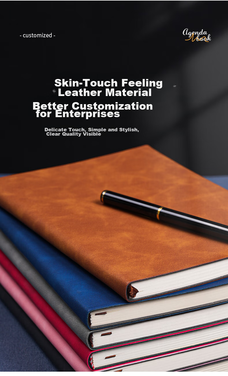 TENGXIONG [Lowest Price Online] Business Notebook A5 Thick B5 Journal Sheepskin Cover Diary Soft Cover Notebook for Office Work Log Stationery Meeting Record Book Customizable 4