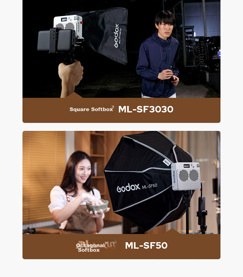Godox ML100Bi Photography Light, Dual Color Temperature Adjustable, Portable Night Shooting Light, Portrait Fill Light, Outdoor Studio Film Video Camera Light [ML100Bi Kit1 Set] 11