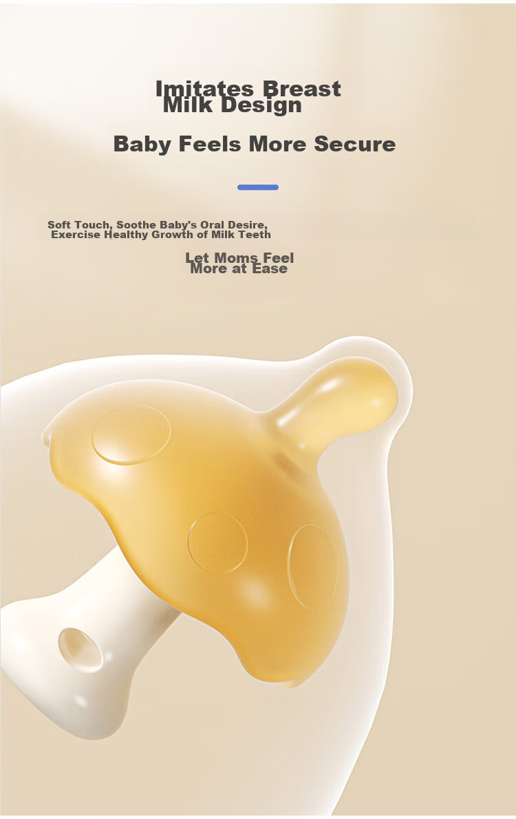 DOCTOR MA Baby Teether Mushroom Pacifier Anti-Thumb Sucking Teething Toy for Young Infants 7