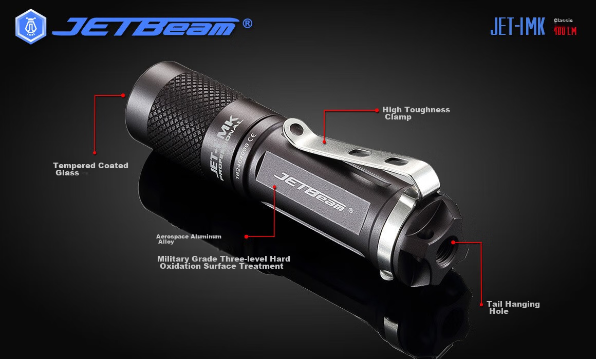 JETBeam Jianming I MK High-Intensity Flashlight, Mini Portable Outdoor Emergency Lighting, Cycling Light, Compact Outdoor Camping Lanter 12