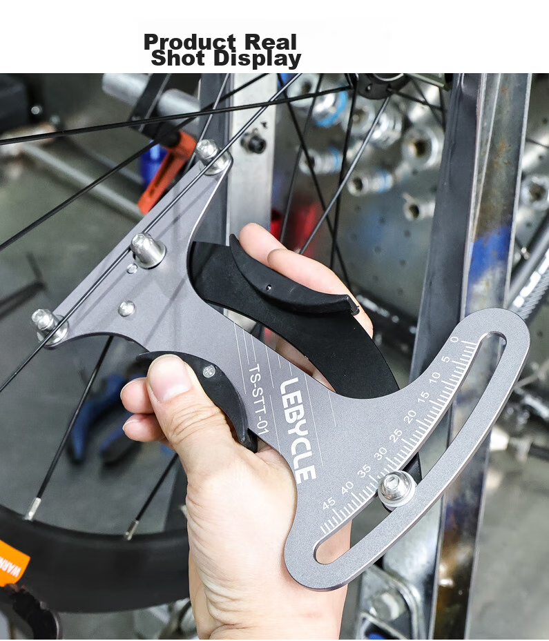 LEBYCLE Bicycle Rim Truing Tool, Spoke Tension Gauge, Wheel Assembly Steel Wire Adjustment, Rim Tightening And Loosening Measurement, Rim Fit Calibratio 7