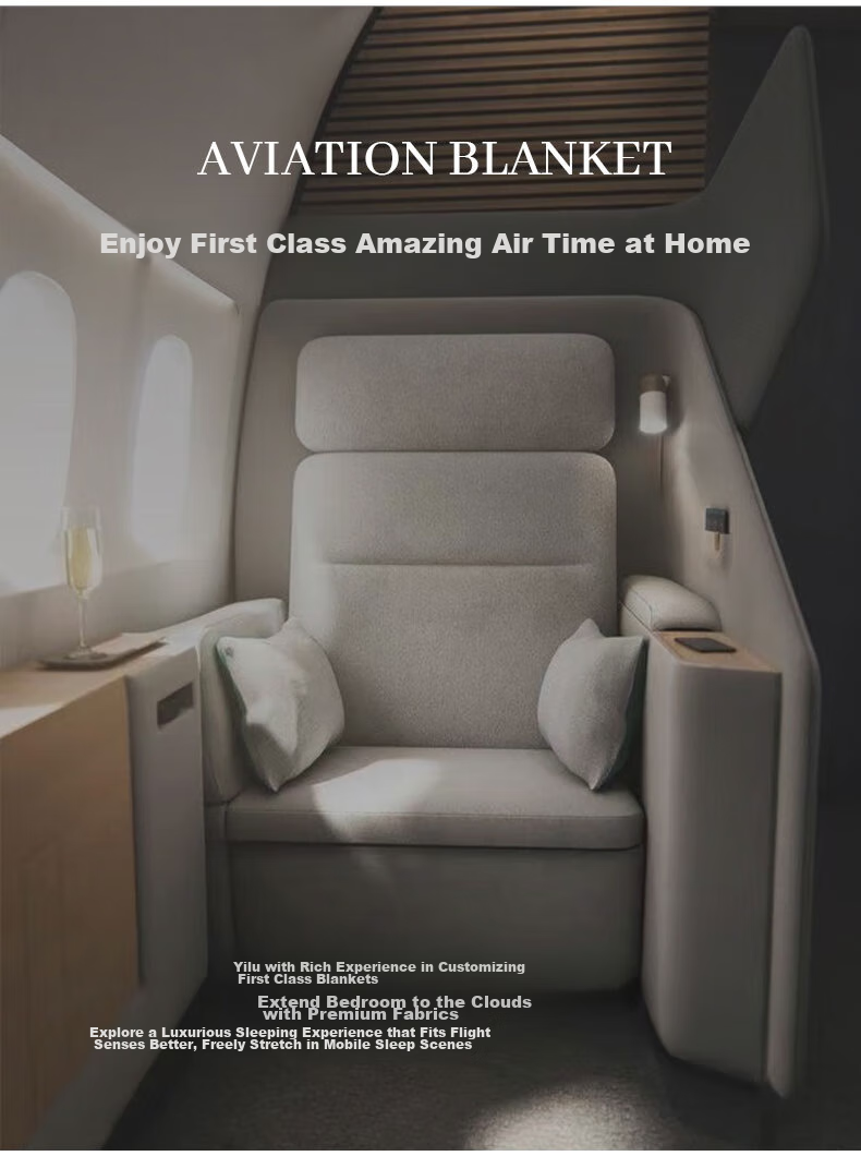Fanyejia Luxury Airplane First-Class Cabin Blanket, Sofa Nap Throw, High-Quality Coverlet, Car Blanket, Mid-Autumn Festival Gift 2