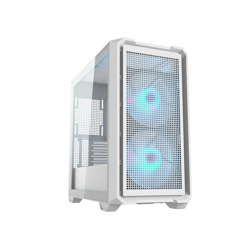COUGAR Small Wind MX600 Mini Desktop Glass Side Panel Case, Supports MATX Motherboard, 360mm Water Cooling, Mesh Panel, White