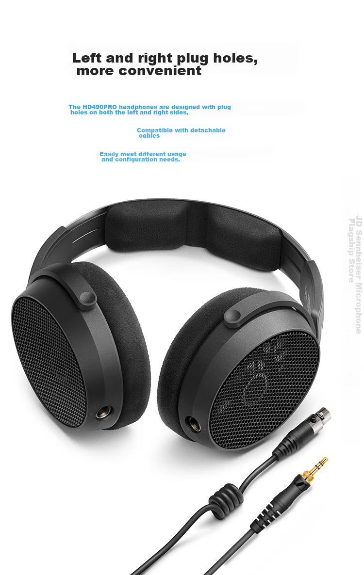 Sennheiser HD480Pro Professional Closed-Back Wired Headphones for Recording Studios, Audio-Video Production, Holiday Gifts, And Over-Ear Headphones 8