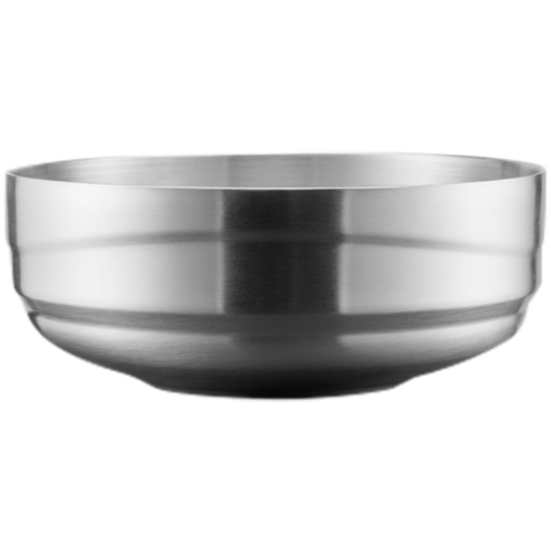 JD Original 304 Stainless Steel Bowl, Large Double-Layer Insulated Soup Bowl, Noodle Bowl, 18CM Ramen Bowl, Salad Bowl