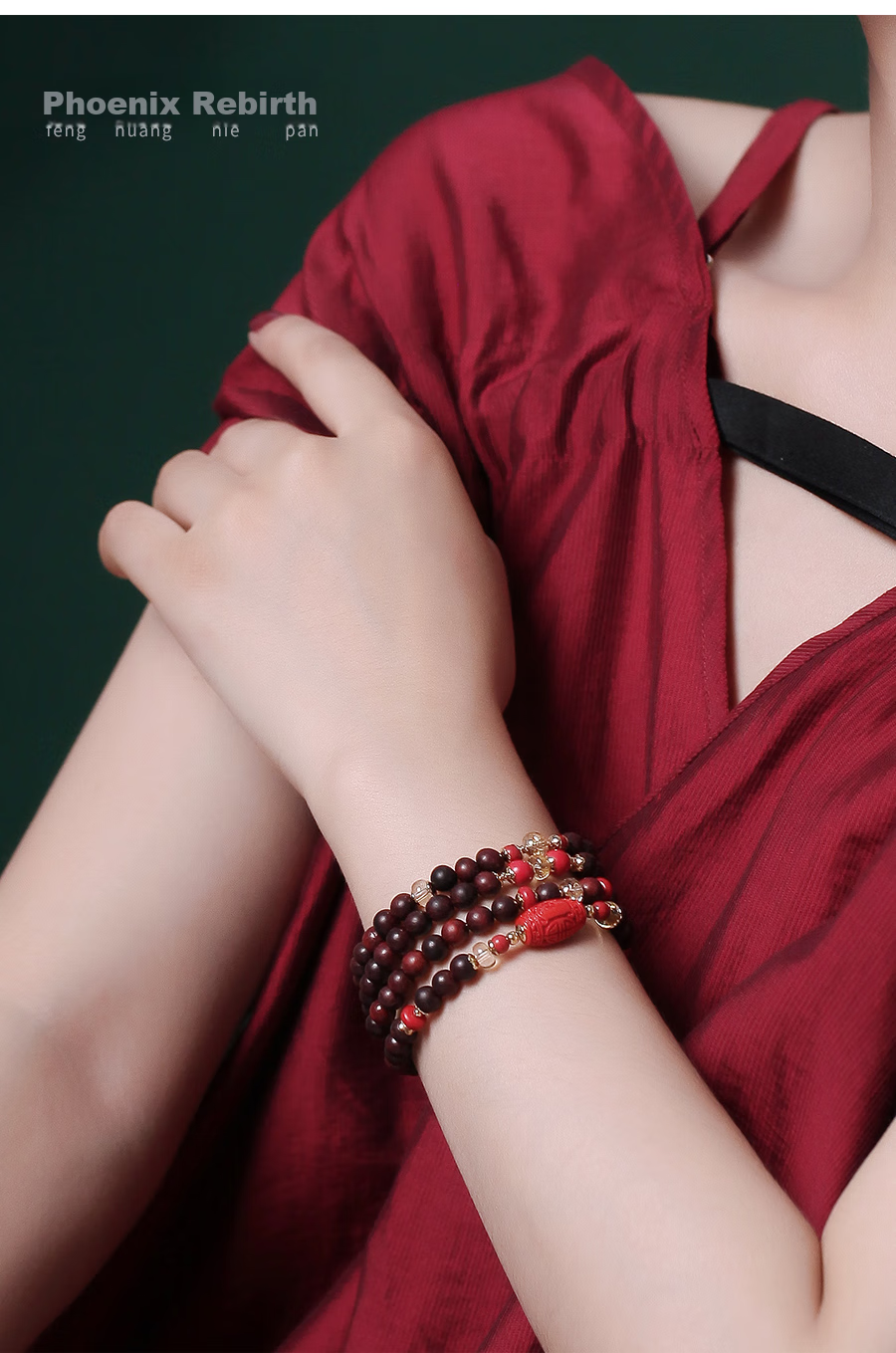Fenghuangniepan Sandalwood Bracelet for Women, 2026 New Multi-Layer Sandalwood Prayer Beads, Buddhist Rosary, Birthday Gift for Mom Or Wife 12
