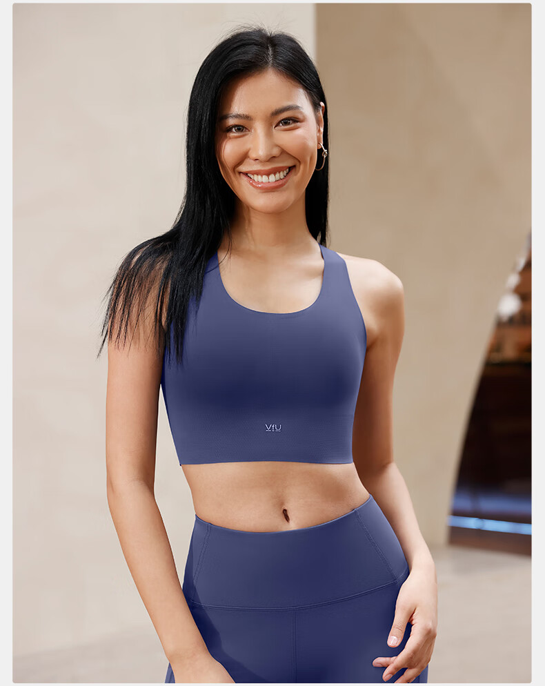 VFU Sports Bra, Comfortable Shock-Absorbing And Anti-Sagging Yoga Wear, Workout Underwear, Pilates Bra, Night Sky Blue, Size M 17