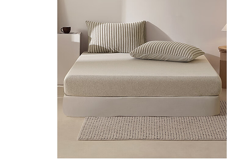 Shuixingjiafang Cotton Fitted Sheet, 100% Cotton Bed Cover, Class A Bedding, Knitted Cotton Mattress Protector, Protective Cover, 1.8x2 Meters 7